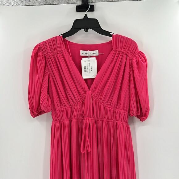 Endless Rose V-neck Puff Sleeve Maxi Dress - Pink - Small - New with tags - Picture 2 of 9